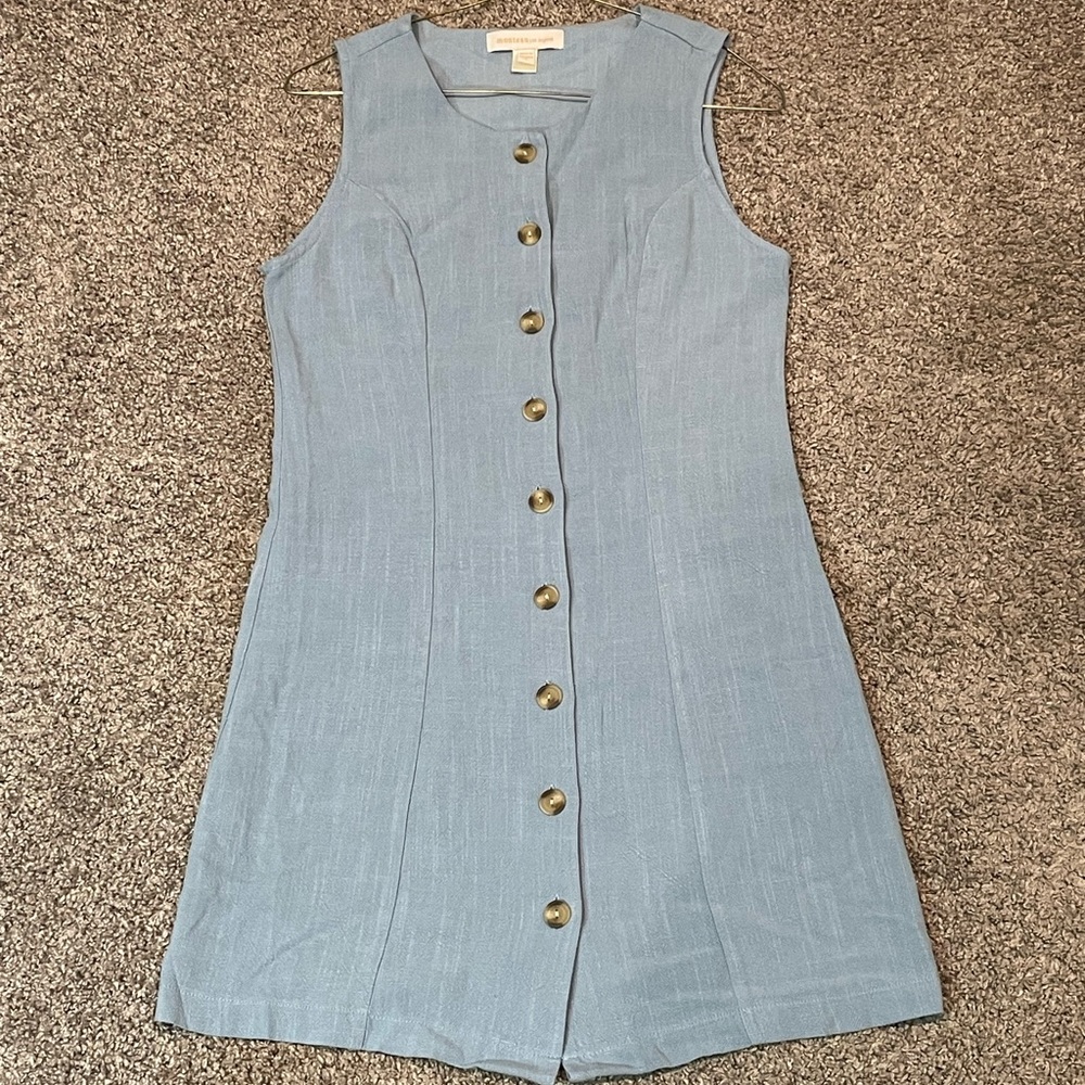 Monteau Light Blue Sleeveless Mini Dress